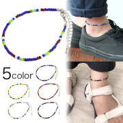 カラーミックスビーズアンクレット アンクレット