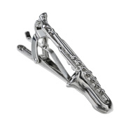 ネクタイピン サックス ネクタイピン メンズ アクセサリー クリップ タイピン 結婚式 入学 卒業 就職 祝い パーティー おもしろ 音楽 楽器 ジャズ