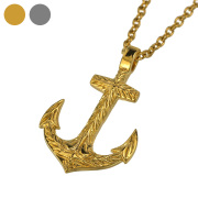 ハワイアン アンカー ペンダント (ゴールドカラータイプ) ≪トップのみ≫ メンズ ネックレス シルバー アクセサリー  錨 碇 いかり [シルバーペンダント]