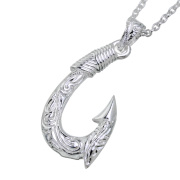 ハワイアン フィッシュフック ペンダント ≪トップのみ≫ メンズ ネックレス シルバー アクセサリー [シルバーペンダント]