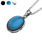 ラウンドストーン ペンダント ≪トップのみ≫ メンズ ネックレス ターコイズ オニキス ハウライト シルバー アクセサリー [シルバーペンダント]