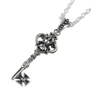 アイアン クロス キー ペンダント ≪トップのみ≫ 鍵 メンズ ネックレス シルバー アクセサリー [シルバーペンダント]