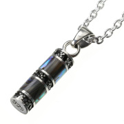 ジルコニア シェルスティック ペンダント ≪トップのみ≫ メンズ ネックレス シルバー アクセサリー [シルバーペンダント]