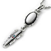 ハウライト フェザー ペンダント ≪トップのみ≫ メンズ ネックレス シルバー アクセサリー [シルバーペンダント]
