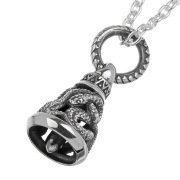 ツイン スネーク ベル ペンダント ヘビ ≪トップのみ≫ メンズ ネックレス シルバー アクセサリー [シルバーペンダント]