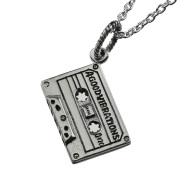 カセットテープ ペンダント ≪トップのみ≫ メンズ ネックレス シルバー アクセサリー 昭和 レトロ ユニーク 音楽 ミュージック [シルバーペンダント]