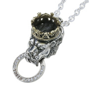 クラウン ライオン ペンダント ≪トップのみ≫ メンズ ネックレス シルバー アクセサリー [シルバーペンダント]