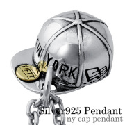 NYキャップ ペンダント ≪トップのみ≫ メンズ ネックレス シルバー アクセサリーNEWYORK ベースボールキャップ ミニチュア [シルバーペンダント]