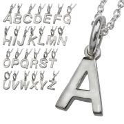プレーン アルファベット ペンダント ≪トップのみ≫ メンズ レディース ネックレス シルバー アクセサリー イニシャル チャーム [シルバーペンダント]