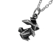 折り紙 ラビット ペンダント ≪トップのみ≫ メンズ ネックレス シルバー アクセサリー うさぎ ミニチュア [シルバーペンダント]