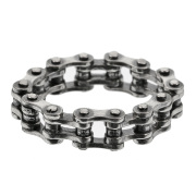 バイク チェーン ギミック リング シルバー アクセサリー 指輪 バイカー ライダー バイク オートバイ マシン  [シルバーリング]