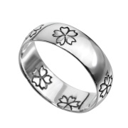 【有料刻印可能】サクラ リング シルバー さくら 桜 和柄 指輪 [シルバーリング]