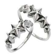 【ペア販売】ファイブ スター ライン ペアリング シルバー アクセサリー 指輪 星 リング [シルバーリング]