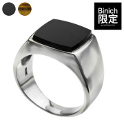 ナチュラル ストーン スクエア リング ライズストーン [Binich限定] シルバー アクセサリー 印台 リング 指輪 [シルバーリング]