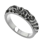シャープ エッジ アラベスク リング シルバー アクセサリー 指輪 唐草 ヴァイン 925 [シルバーリング]