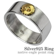 【有料刻印可能】ネイティブイーグルポイント リング シルバー アクセサリー 指輪 [シルバーリング]