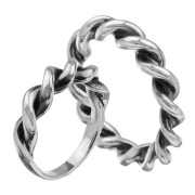 【ペア販売】 ツートン スクリュー ペアリング シルバー アクセサリー 指輪 [シルバーリング] リング