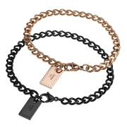 【ペア販売】LF喜平スチール ペア ブレスレット ステンレス アクセサリー [ステンレスブレスレット]