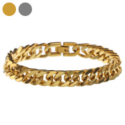 10mm 4面カット喜平ブレスレット ステンレス アクセサリー B系 [ステンレスブレスレット]