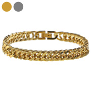 8mm4面カット喜平ブレスレット ステンレス アクセサリー B系 [ステンレスブレスレット]