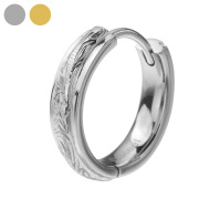 ラージ ハワイアン ステンレス フープピアス  ピアス メンズ 男性 [ステンレスピアス] 片耳用(1個売り)