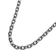 3mm4面カットアズキスチールチェーン50cm [ステンレスチェーン]  メンズ