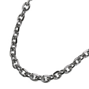 3.5mm 4面カットアズキ ステンレススチール チェーン 50cm [ステンレスチェーン]  メンズ