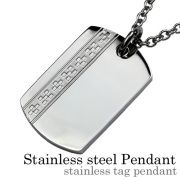 ステンレスタグ ペンダント bassp-0166 ≪トップのみ≫ メンズ ネックレス シルバー アクセサリー [ステンレスペンダント]