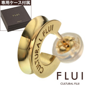 FLUI (フルイ) ブランド ゴールド リフレクション ピアス K10 メンズ アクセサリー CULTURAL FLUI カルトラルフルイ 片耳用(1個売り)