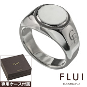 FLUI (フルイ) ブランド ラウンド シグネット リング メンズ アクセサリー 印台 CULTURAL FLUI カルトラルフルイ [シルバーリング]