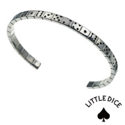 LITTLE DICE (リトルダイス) ブランド トランプ ダイス ライン バングル ブレスレット メンズ ブレスレット シルバー アクセサリー サイコロ トランプ [シルバーブレスレット]