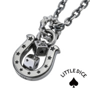 LITTLE DICE (リトルダイス) ブランド ホースシュー トランプ ダイス ペンダント メンズ ネックレス シルバー アクセサリー 馬蹄 [シルバーペンダント]
