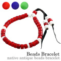 ネイティブアンティークビーズ ブレスレット (アンティークレッド)