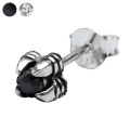 4クロー ジルコニア スタッド ピアス メンズ シルバー アクセサリー 男性 [シルバーピアス] 片耳用(1個売り)