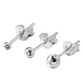 シャカ玉 スタッド ピアス 直径2mm 3mm 4mm 釈迦玉 メンズ シルバー アクセサリー 男性 シルバー925 [シルバーピアス] 片耳用(1個売り)