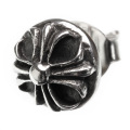 クロス ボール スタッド ピアス シルバー アクセサリー [シルバーピアス] 片耳用(1個売り)