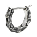 燻し 槌目 デザイン フープピアス メンズ ピアス シルバー アクセサリー 男性 [シルバーピアス] 片耳用(1個売り)
