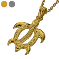 ハワイアン ホヌ  ペンダント (ゴールドカラータイプ) ≪トップのみ≫ メンズ ネックレス シルバー アクセサリー うみがめ 亀  [シルバーペンダント]