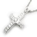 ジルコニア ブリッジ クロス ペンダント ≪トップのみ≫ メンズ ネックレス シルバー アクセサリー [シルバーペンダント]