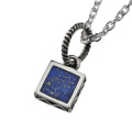 スクエア ラピスラズリ ペンダント ≪トップのみ≫ メンズ ネックレス シルバー アクセサリー [シルバーペンダント]