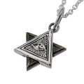 プロビデンスアイ スター ペンダント ≪トップのみ≫ メンズ ネックレス シルバー アクセサリー 古美仕上げ フリーメイソン 六芒星 [シルバーペンダント]