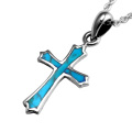 ターコイズ ペンダント (ホーリークロス) ≪トップのみ≫ メンズ ネックレス シルバー アクセサリー [シルバーペンダント]