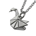 折り紙 バード ペンダント ≪トップのみ≫ メンズ ネックレス シルバー アクセサリー 鳥 鶴 白鳥 折紙 折り鶴 ミニチュア [シルバーペンダント]