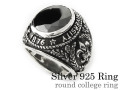 ラウンドカレッジ リング シルバー アクセサリー ジルコニア 指輪 [シルバーリング]