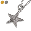 プルメリア スター ステンレス ペンダント (シルバーカラータイプ) ≪トップのみ≫ メンズ ネックレス ハワイアン アクセサリー [ステンレスペンダント]