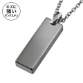 タングステン バチカンデザイン スティック ペンダント メンズ ネックレス シンプル ステンレスチェーン付属