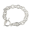 8.5mm Tバーチェーンブレスレット  シルバー925 アクセサリー ブレスレット メンズ レディース[シルバーブレスレット]