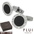 FLUI (フルイ) ブランド ラウンド フレーム オニキス カフス メンズ アクセサリー カフスボタン CULTURAL FLUI カルトラルフルイ
