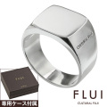 FLUI (フルイ) ブランド スクエア シグネット リング メンズ アクセサリー 印台 CULTURAL FLUI カルトラルフルイ [シルバーリング]