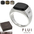 FLUI (フルイ) ブランド スクエア ストーン シグネット リング メンズ アクセサリー 印台 オニキス タイガーアイ シェル 天然石 CULTURAL FLUI カルトラルフルイ [シルバーリング]